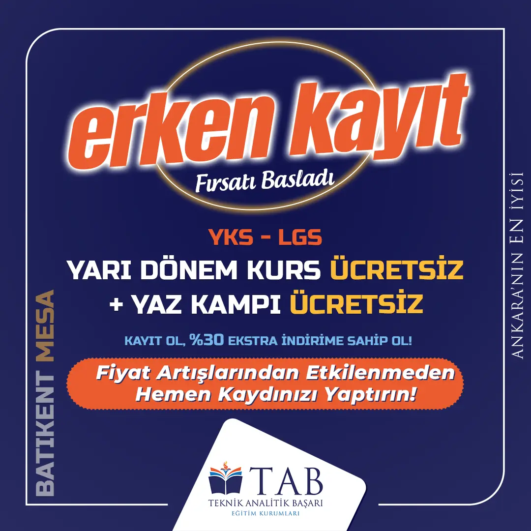 2025 Erken Kayıt Başladı